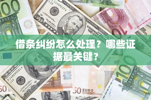 武汉借条纠纷怎么处理？哪些证据最关键？