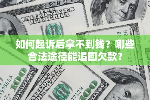 武汉如何起诉后拿不到钱？哪些合法途径能追回欠款？