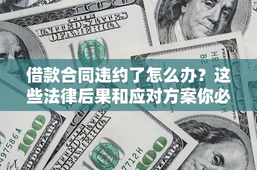 武汉借款合同违约了怎么办？这些法律后果和应对方案你必须知道