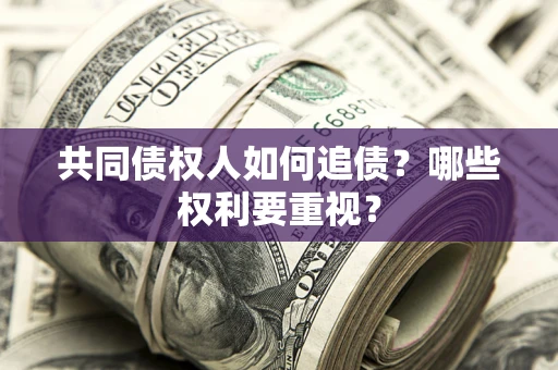 武汉共同债权人如何追债？哪些权利要重视？