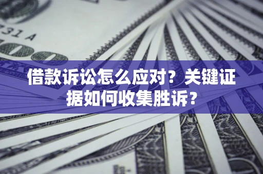 武汉借款诉讼怎么应对？关键证据如何收集胜诉？