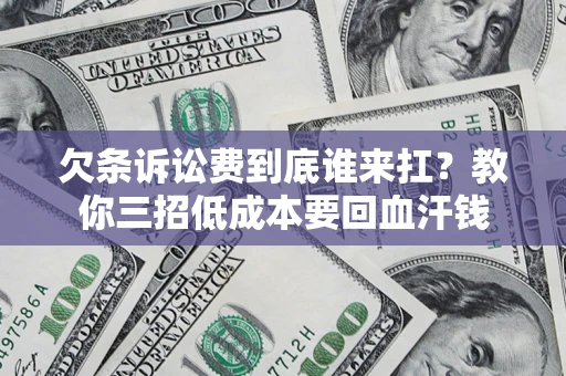 武汉欠条诉讼费到底谁来扛？教你三招低成本要回血汗钱